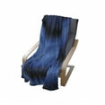 thumbnail image 4 of Dark Blue Soft Flannel Fleece Throw Blanket, Abstract Wavy Curvy Bold Color Bands Soft Blurred Digital Ombre, Cozy Plush for Indoor and Outdoor Use, 50" x 60", Pale Blue Dark Blue, by Ambesonne, 4 of 6