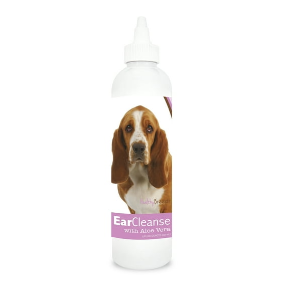 Healthy Breeds Dog Ear Cleanse with Aloe Vera for Basset Hound, Sweat Pea and Vanilla 8 oz