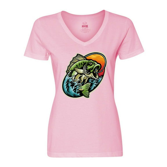 Inktastic Fishing Women's V-Neck T-Shirt