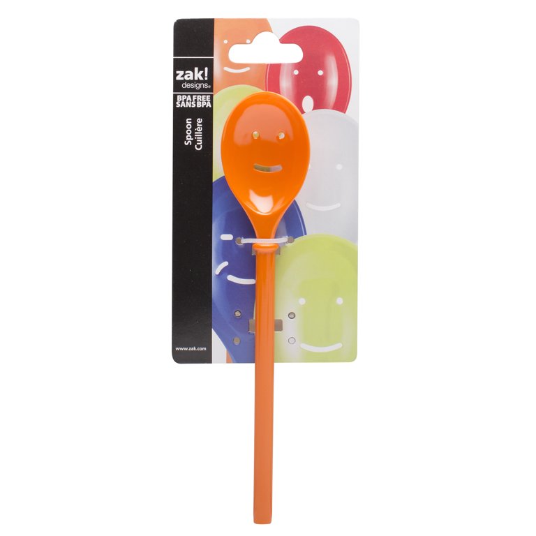 Zak Designs 0550-0519 9 in. Orange Happy Face Spoon,Pack of 6