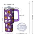 thumbnail image 2 of 30oz Halloween Tumbler with Handle and Straw Lid – Spooky Pumpkin Gift – Insulated Travel Coffee Mug Leak Proof, 2 of 5