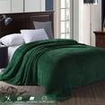 thumbnail image 3 of Exclusivo Mezcla Waffle Textured Soft Fleece Blanket, Queen Size Bed Blanket, Cozy Warm and Lightweight (Forest Green, 90"x90"), 3 of 6