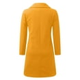 thumbnail image 5 of Fsqjgq Cute Fall Jackets for Women Women Soft Coat Long Sleeve Hairy Open Pocket Front Short Cardigan Suit Jacket Solid Button Long Coat en Anorak Jacket Women Yellow S, 5 of 6
