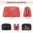 thumbnail image 5 of Picia Beef2 Print Leather Makeup Bag Make Up Bag Travel Toiletry Bag for Her Girlfriend Teacher Teen Girl Gifts, 5 of 8