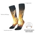 thumbnail image 4 of Pofeuu Red And White Flame Fox Print Stockings, Adult Running Hiking Socks for Youth and Adult, 4 of 6