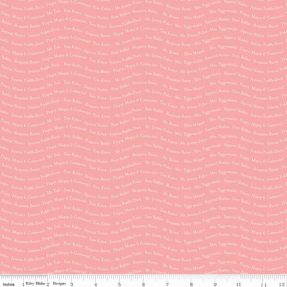 Peter Rabbit™ & Friends Text Sugar Pink