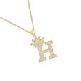 thumbnail image 1 of Qarigey InitialNecklacePendantEnglish Letter Alphabet A to Z Name Crystal Chain Charm Modern Valentine'sDay Joyas Regalos Ropa, zapatos y accesorios Miscelánea H 1, 1 of 6