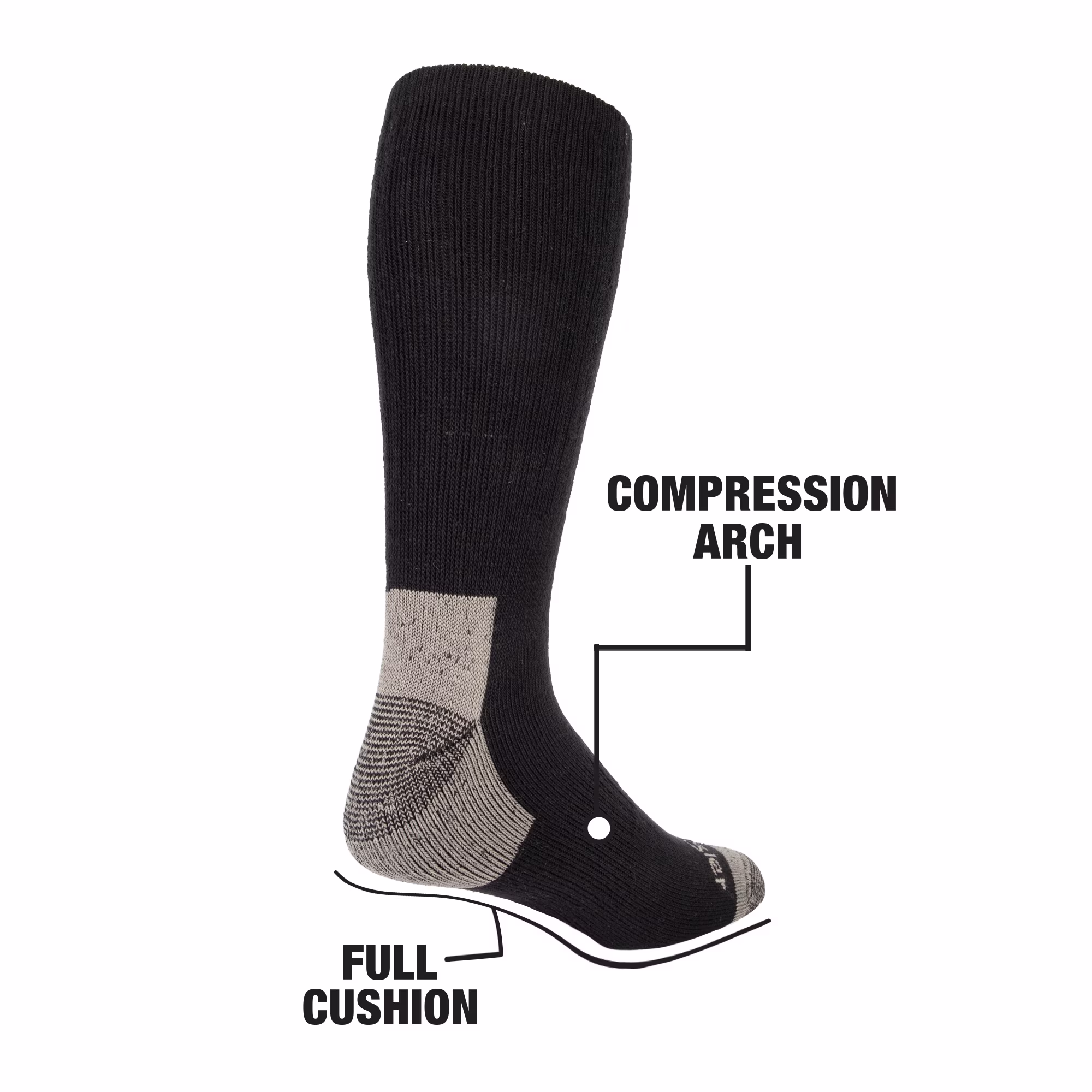 Wrangler Men's Ultimate Comfort Crew Socks, Work Socks for Men, Black, 6 Pack