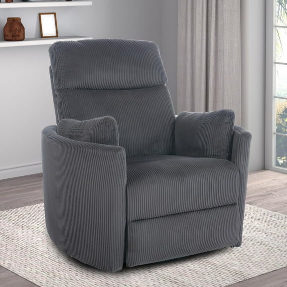 Glider Rocking Chair, Nursery Glider Recliner, Nursery Glider Recliner Designed for New Parents in Bedroom, Living Room, Home Theater and RV,Dark Grey