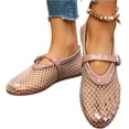 thumbnail image 2 of KEVCHE Womens Hollow Out Mesh Mary Jane Shoes, Soft Soled Breathable Flat Casual Footwear, Lightweight Summer Fashion Daily Shoes, Elegant Comfortable Shoes, 2 of 5