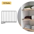 thumbnail image 2 of Shelf Dividers, 12 Pack Metal Closets Shelves Organizer, Black, 2 of 7