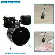 SALE CLEARANCE Glarry Full Size Adult Drum Set 5-Piece Black with Bass Drum, two Tom Drum, Snare Drum, Floor Tom, 16 Ride Cymbal, 14 Hi-hat Cymbals, Stool, Drum Pedal, Sticks