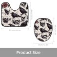 thumbnail image 3 of PhooArto Toilet Lid Cover and U-Shaped Toilet Floor Mat Set of 2 Pieces, Skull Raven Pattern Toilet Mat Set, Machine Washable Seat Covers Non-Slip Absorbent Rugs, 3 of 6