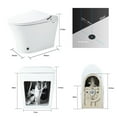 thumbnail image 6 of taoruifang White Ceramic Elongated Smart Bidet Toilet with Heated Seat, Warm Dryer, LED Night Light, Soft Close Cover, Remote Control, Power Outage Flushing, Strong Flush, 6 of 8