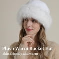 thumbnail image 6 of Winter Bucket Hat Fluffy Faux Fur Fisherman Plush Warm Hats Cute Fuzzy Bucket Hat for Women, 6 of 7