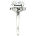 thumbnail image 3 of Pompeii 2 1/5 Ct Oval Moissanite & Lab Grown Diamond Engagement Ring 14k White Gold, 3 of 4