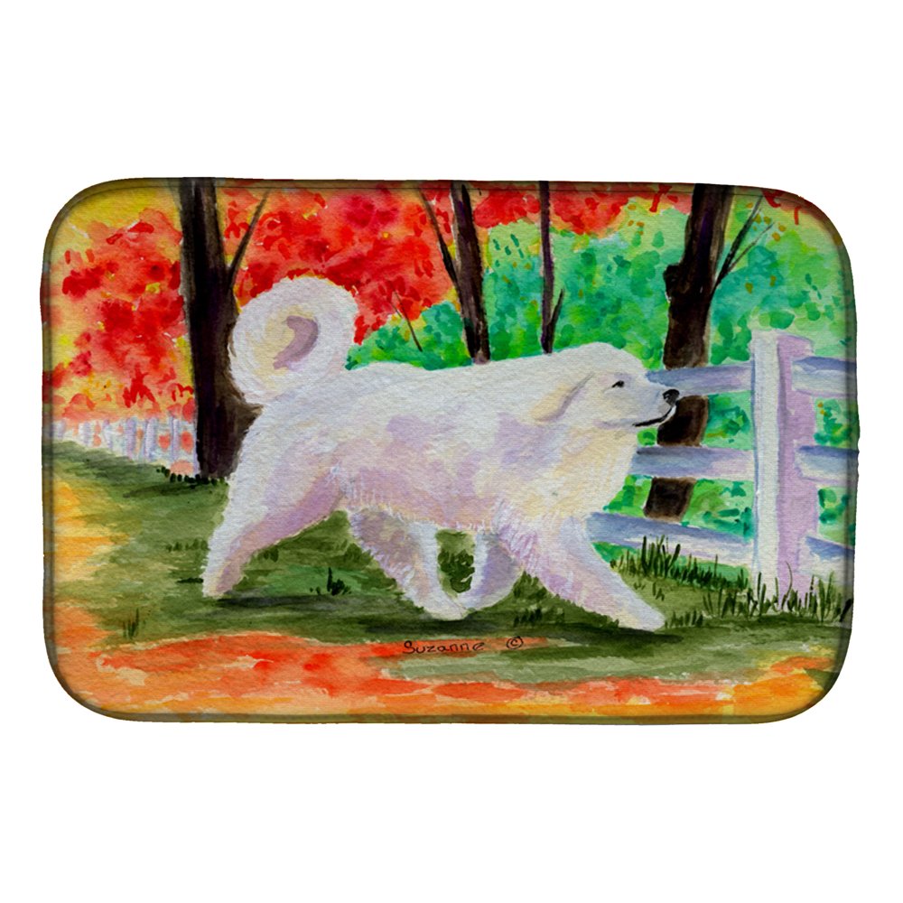 Great Pyrenees Dish Drying Mat