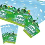 Obussgar 4 Pack CORNET Golf Party Tablecloth Supplies, Golf Rectangle Plastic Tablecloth for Rectangle Tables Golf Birthday Party Supplies Favors 51'' X 86''