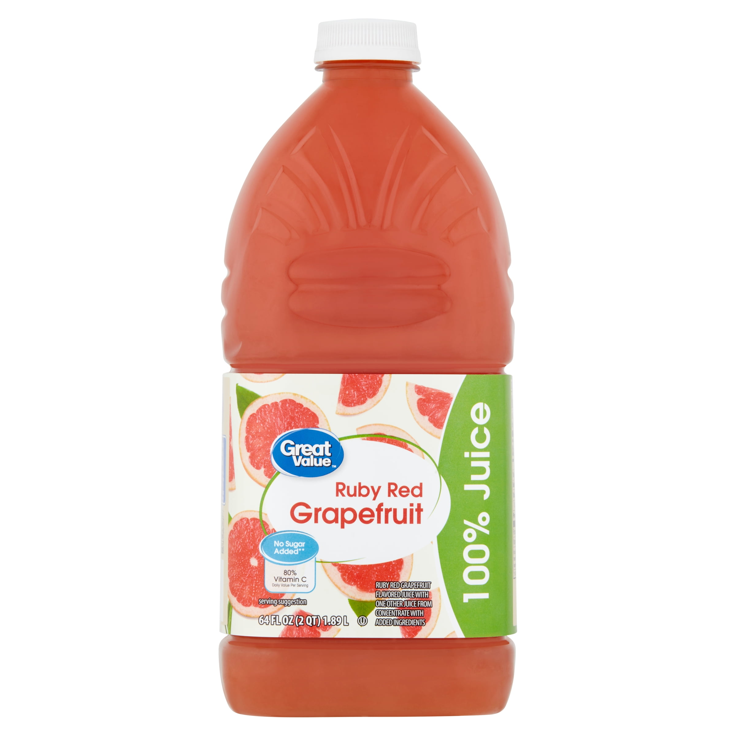 Great Value Ruby Red Grapefruit Juice, 64 Fl. oz