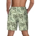 thumbnail image 4 of Uemuo Green Snake Pattern Mens Swim Trunks Quick Dry Board Shorts with Mesh Lining, Stretch Beach Shorts Quick Dry No-Chafing Board Shorts-XX-Large, 4 of 9