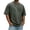 Army Green #12, variant on Men's Corduroy Crew Neck Short Sleeve T-Shirt, Loose Fit Casual Summer Textured Top, Fashion Streetwear 2XL
