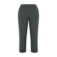 thumbnail image 2 of Musuos Women Casual Wide Leg Pants Cotton Linen Capri Cropped Baggy Pants e Trousers, 2 of 9