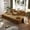 Camel, variant on Oversized Double Chaise Lounge 2-Piece Set, Plush Corduroy Convertible Sofa Bed with 6 Pillows and Storage Pocket, Perfect for Small Spaces,Black
