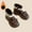 Brown, variant on Bnwani Girls Winter Boots Ankle PU Leather Fleece Lined Warm Soft Pearl Lace Soft-Soled Booties 2-11 Years