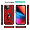 thumbnail image 3 of iPhone 11 Pro Case, Ring Holder Kickstand Full Body Shockproof Magnetic Car Mount Hybrid Rugged Protective Phone Cover, Red, 3 of 8