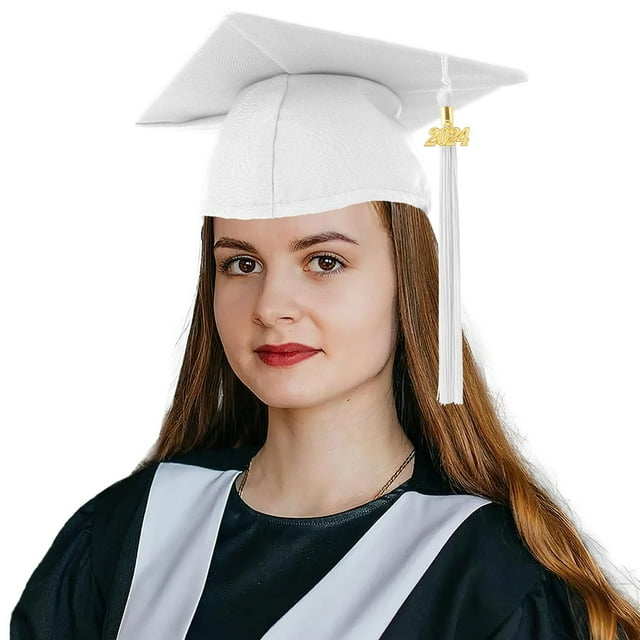 Graduation Cap with 2024 Tassel Black Graduation Cap Tassel for Graduation Cap 2024 for High School Bachelor Master Unisex Adult Grad Cap Graduation Cap Decorations Kit