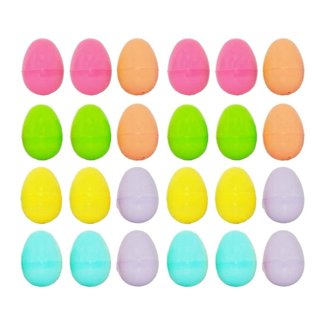 24 Piezas de Huevos de Pascua Vacíos Cesta de Pascua Rellenos Coloridos Brillantes para Rellenar Golosinas Manualidades DIY Favor de Fiesta de Pascua Macarena huevos vacios