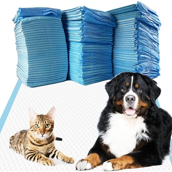 Puppy Pads 120 Pack, 30"x36" Extra Large Dog Pads, Thicken Dog Training Liners for Indoor, Outdoor Use, Heavy Absorbent Pee Underpads for Doggy, Doggies XLarge, Blue