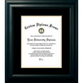thumbnail image 3 of Campus Images SBBG001810 8 x 10 in. Satin Certificate Frame with Black & Gold Mats, Black, 3 of 3