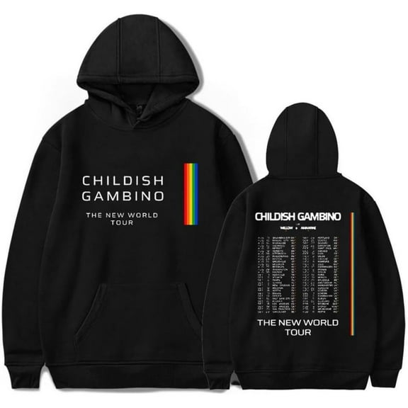Childish Gambino The New World Tour 2024 Merch Hoodie Pockets Drawstring Unisex Hooded Sweatshirt Fashion Clothing