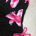 thumbnail image 5 of Tiijoy Girls One-Piece Swimsuit Flower Print Bathing Suit Swimwear with Side Ties, 5 of 6