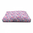 thumbnail image 4 of Love Pet House, Hearts in Square Shapes Geometrical Celebrate Art, Outdoor & Indoor Portable Dog Kennel with Pillow and Cover, 5 Sizes, Blue Ivory Pink, by Ambesonne, 4 of 5