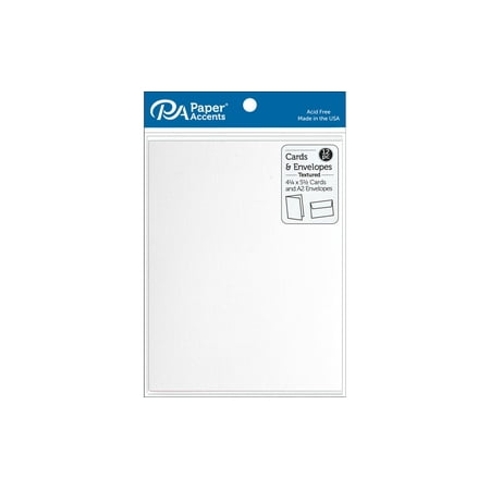 Card & Env 4.25x5.5 12pc Textured Bright White (2 packs)