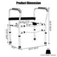 Costway Toilet Safety Frame Stand Alone Toilet Safety Rail with