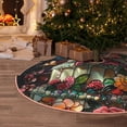thumbnail image 5 of Daiia Stained Glass Floral Cake Drawing Merry Christmas Tree Skirt , Xmas Large Lace-up Tree Skirt, Santa Snowflakes Rustic Home Decorations New Year Party Farmhouse Decor-36", 5 of 6