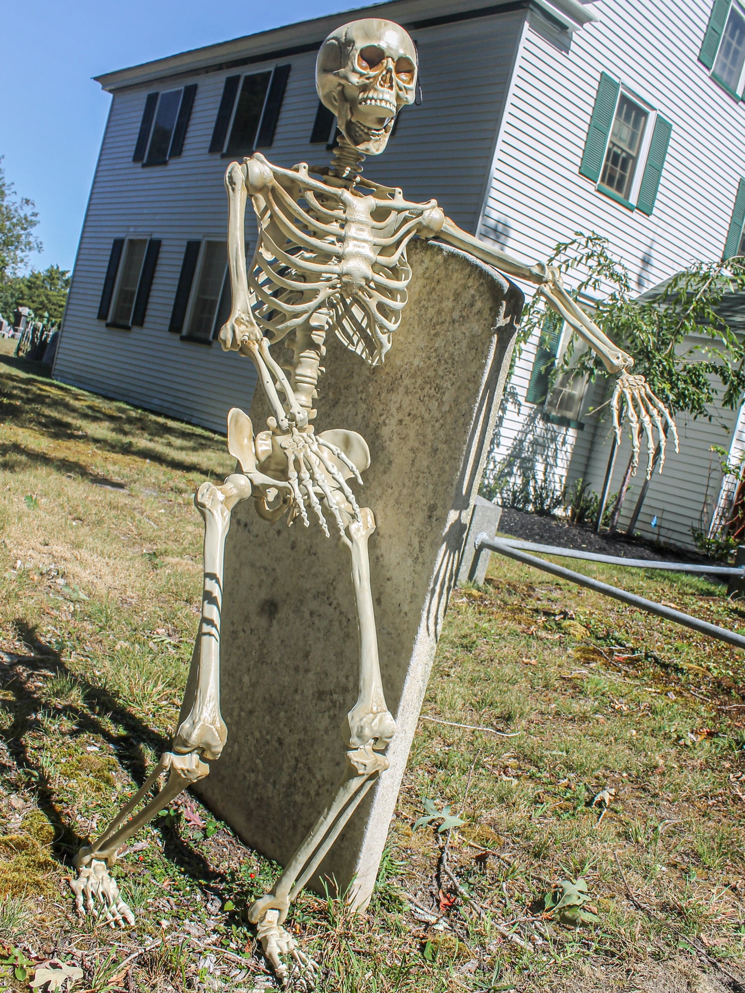 60 inch tall halloween online yard pose-n-play skeleton