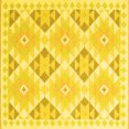 thumbnail image 1 of Ahgly Company Machine Washable Indoor Square Southwestern Yellow Country Area Rugs, 7' Square, 1 of 4