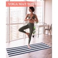 thumbnail image 2 of Blue Stripes Yoga Towel for Hot Yoga Non Slip, Simple Blue White Texture Yoga Mat Towel Absorbent Yoga Sweat Towels Microfiber Hot Yoga Blanket for Bikram Pilates 26"x74", 2 of 7