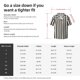 thumbnail image 5 of Fotbe Black And White Thick Stripes Camisa Estampada de Manga Corta para Hombre, Casual de Verano, Estilo Playero, Sin Arrugas-Small, 5 of 5