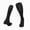 ZA-Black-boys girls soccer socks, variant on MKOSPLRT Kids Over Knee Soccer Socks Thick Cushion Non Slip Athletic Tube Socks with Towel Bottom for Training Ages 7-13 Years