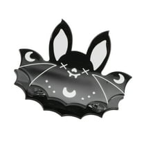 Vocoste 1 Pc Halloween Bat Style Hair Clips Hairdo Clip for Women for Girls Black White