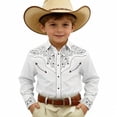 thumbnail image 4 of PRfgtbd Boys Western Cowboy Shirts Printed Retro Long Sleeve Button Down Shirts Turndown Collar Casual Blouse Tops Children's Wear Stylish Party Wear, 4 of 4