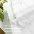 thumbnail image 3 of XWZO White Sheer Curtains for Kitchen 2 Pack, Embroider Rod Pocket Light Filtering Voile Semi Sheer Drapes for Window Living Room Kitchen, Short Curtains 52 x 45 Inch Length, White, 3 of 9