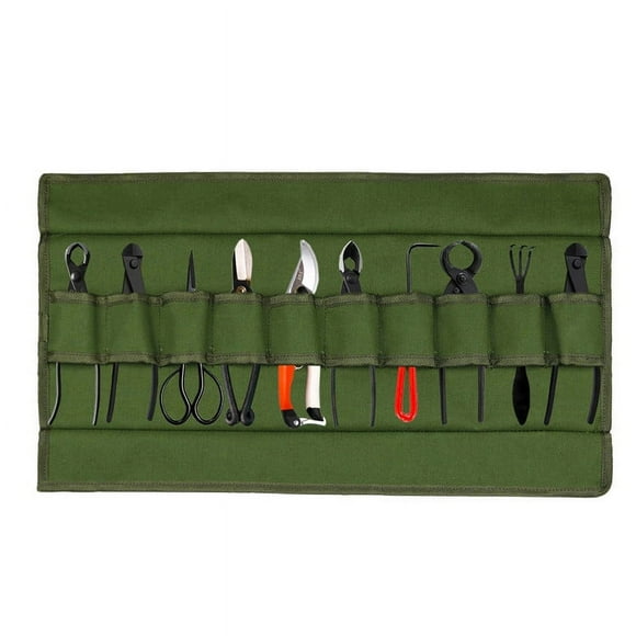 nipocaio Professional Bonsai Tool Kit for Leaf Tree Bud Root Cutter Gardening Tools with Roll Bag