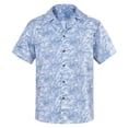 thumbnail image 6 of American Trends Hawaiian Shirt for Men Short Sleeve Button Down Shirts Beach Shirts for Men Palm Leaf Blue S, 6 of 7