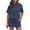 Navy, variant on Delconic Women’s Summer Ribbed Crew Neck Short Sleeve Top and Shorts Set Casual Two Piece Outfits for Daily Wear Lounge Home Army Green L